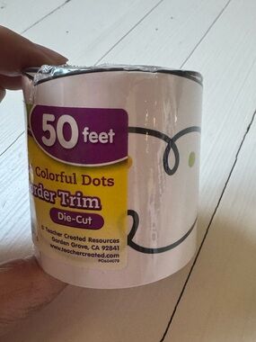 NWT Teacher Created Resources Squiggles & Colorful Dots Border Classroom Decor